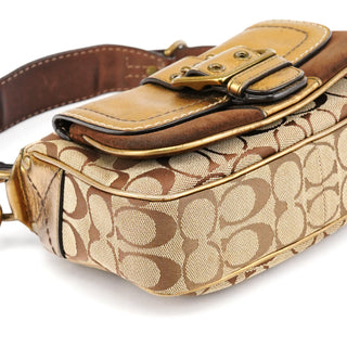 Coach 1495 Beige Brown Signature Legacy Shoulder Bag