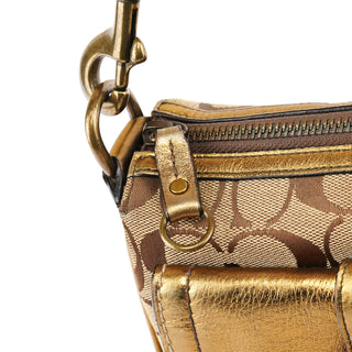 Coach 1495 Beige Brown Signature Legacy Shoulder Bag