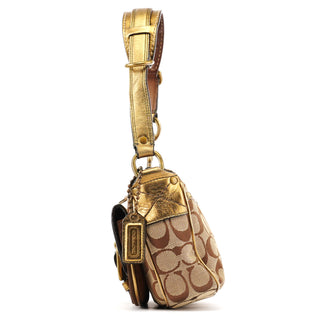 Coach 1495 Beige Brown Signature Legacy Shoulder Bag