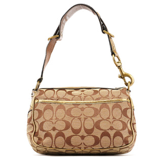 Coach 1495 Beige Brown Signature Legacy Shoulder Bag