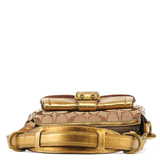 Coach 1495 Beige Brown Signature Legacy Shoulder Bag