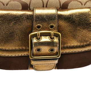 Coach 1495 Beige Brown Signature Legacy Shoulder Bag
