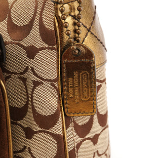 Coach 1496 Beige Bronze Signature Soho Shoulder Bag