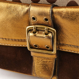 Coach 1496 Beige Bronze Signature Soho Shoulder Bag