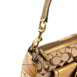 Coach 1496 Beige Bronze Signature Soho Shoulder Bag