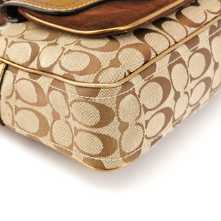 Coach 1496 Beige Bronze Signature Soho Shoulder Bag