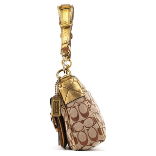 Coach 1496 Beige Bronze Signature Soho Shoulder Bag