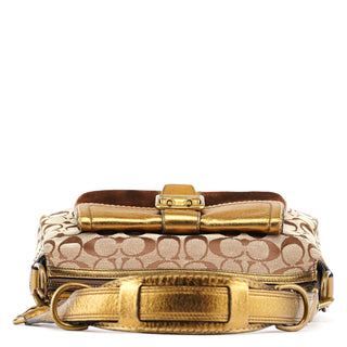 Coach 1496 Beige Bronze Signature Soho Shoulder Bag