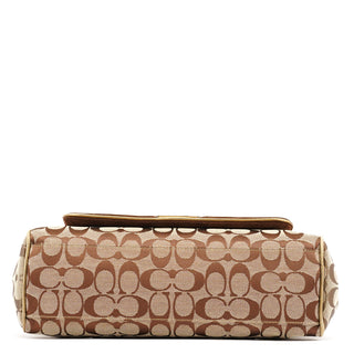 Coach 1498 Beige Brown Signature Soho Toite Bag