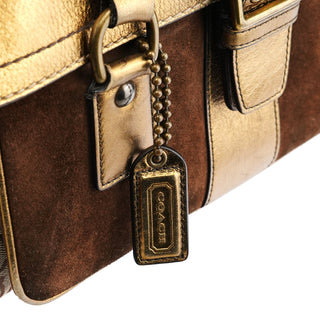 Coach 1498 Beige Brown Signature Soho Toite Bag
