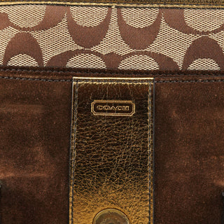 Coach 1498 Beige Brown Signature Soho Toite Bag