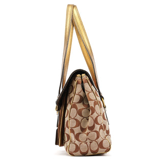 Coach 1498 Beige Brown Signature Soho Toite Bag