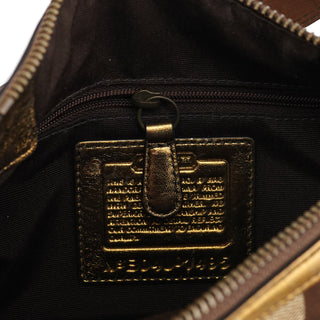 Coach 2004 Beige Gold Signature Soho Shoulder Bag