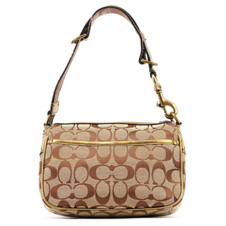 Coach 2004 Beige Gold Signature Soho Shoulder Bag