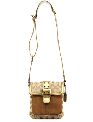 Coach 2004 Beige Gold Soho Crossbody Bag