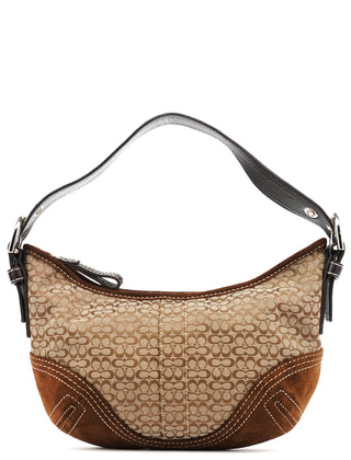 Coach 2154 Beige Brown Signature Soho Shoulder Bag