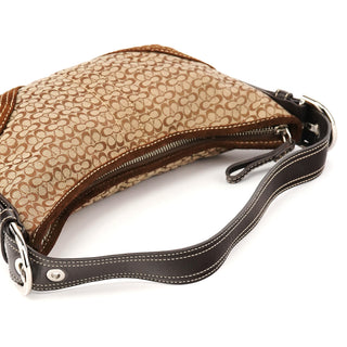 Coach 2154 Beige Brown Signature Soho Shoulder Bag
