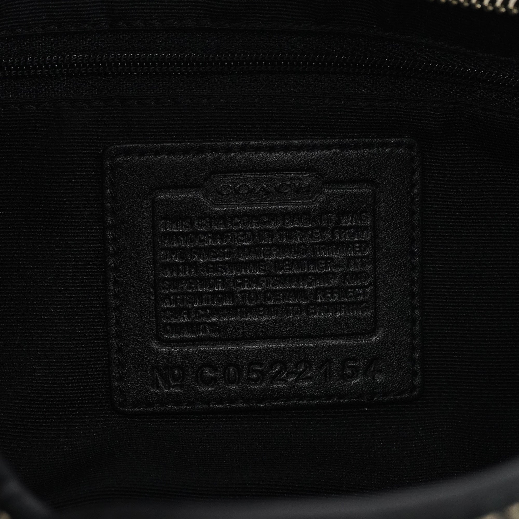 Coach 2154 Black Signature Canvas Soho Shoulder Bag