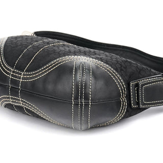 Coach 2154 Black Signature Canvas Soho Shoulder Bag