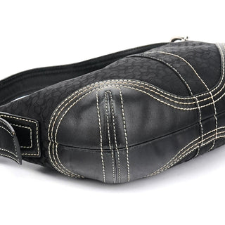 Coach 2154 Black Signature Canvas Soho Shoulder Bag