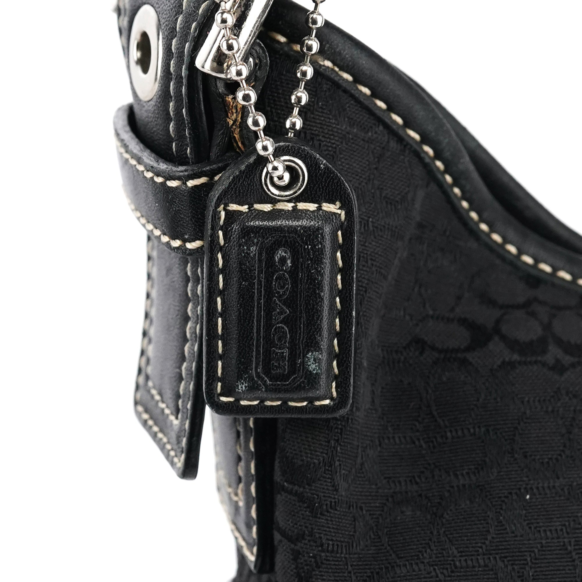Coach 2154 Black Signature Canvas Soho Shoulder Bag