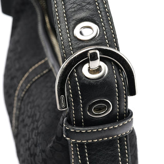 Coach 2154 Black Signature Canvas Soho Shoulder Bag