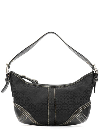 Coach 2154 Black Signature Canvas Soho Shoulder Bag