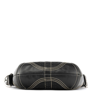 Coach 2154 Black Signature Canvas Soho Shoulder Bag