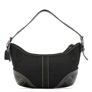 Coach 2154 Black Signature Canvas Soho Shoulder Bag