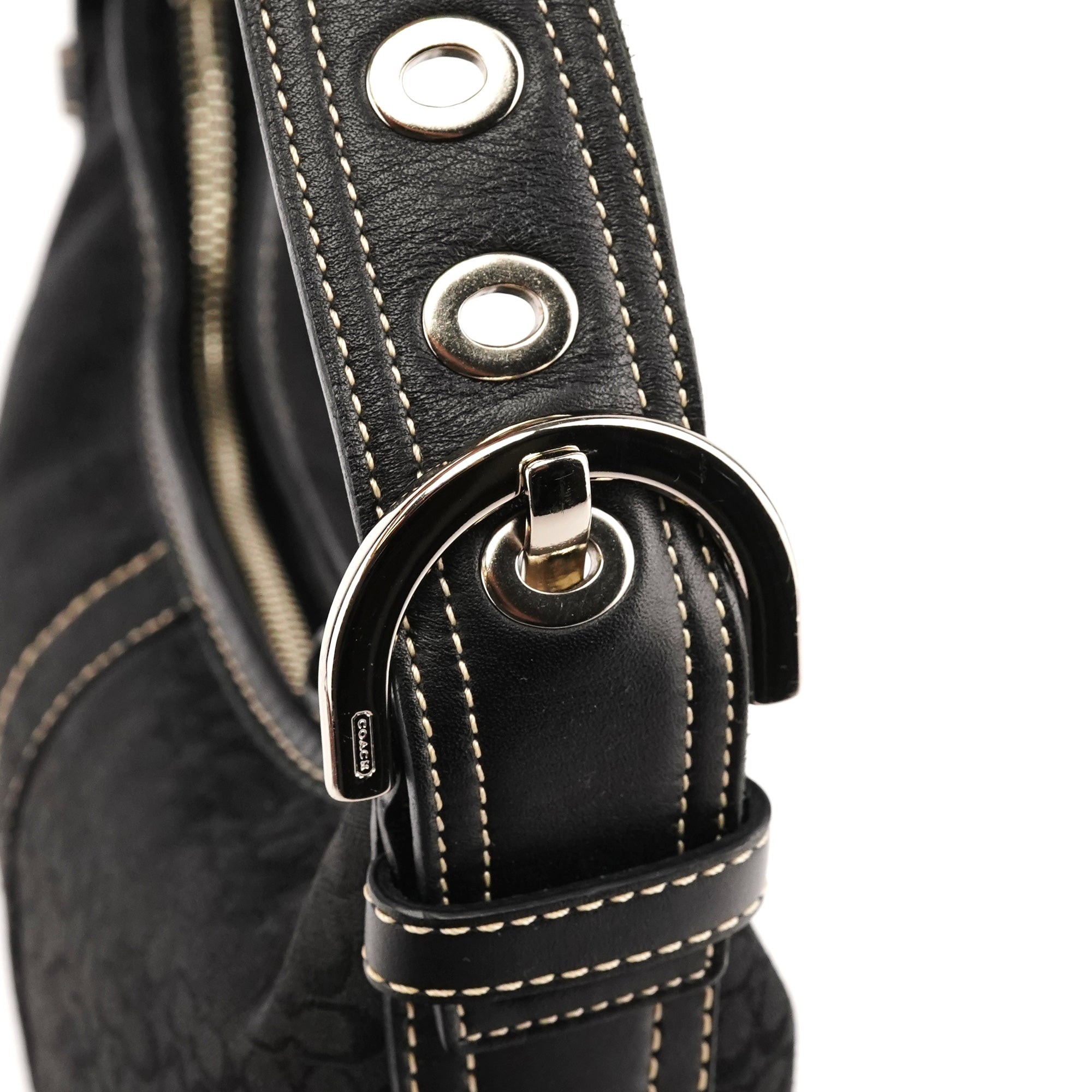 Coach 2154 Black Signature Soho Shoulder Bag