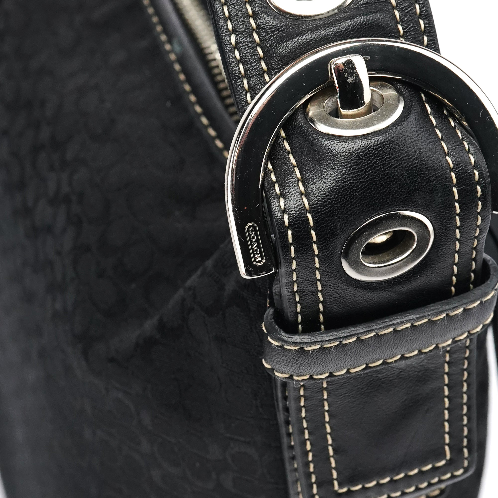 Coach 2158 Black Signature Soho Shoulder Bag