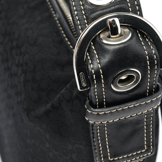 Coach 2158 Black Signature Soho Shoulder Bag