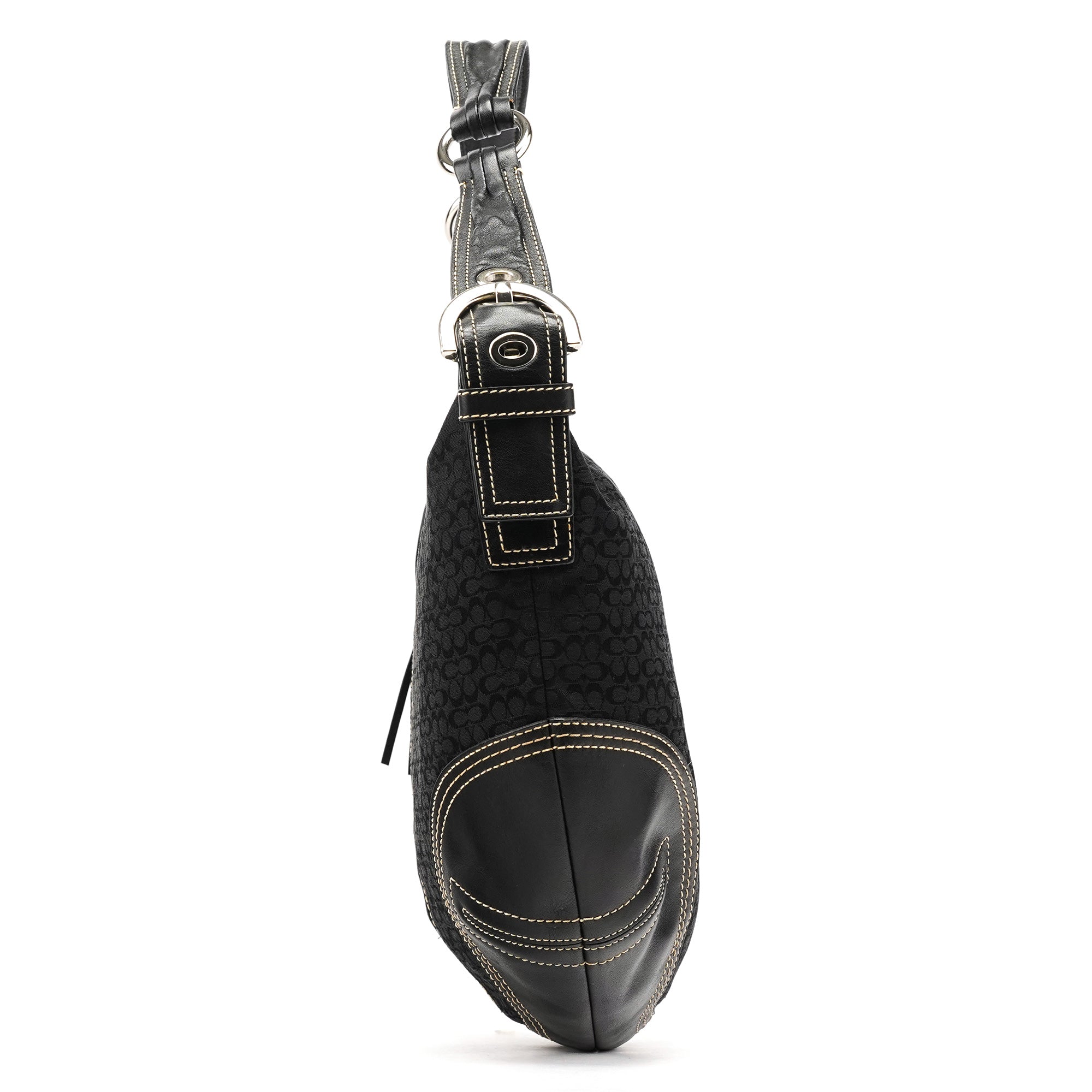 Coach 2158 Black Signature Soho Shoulder Bag