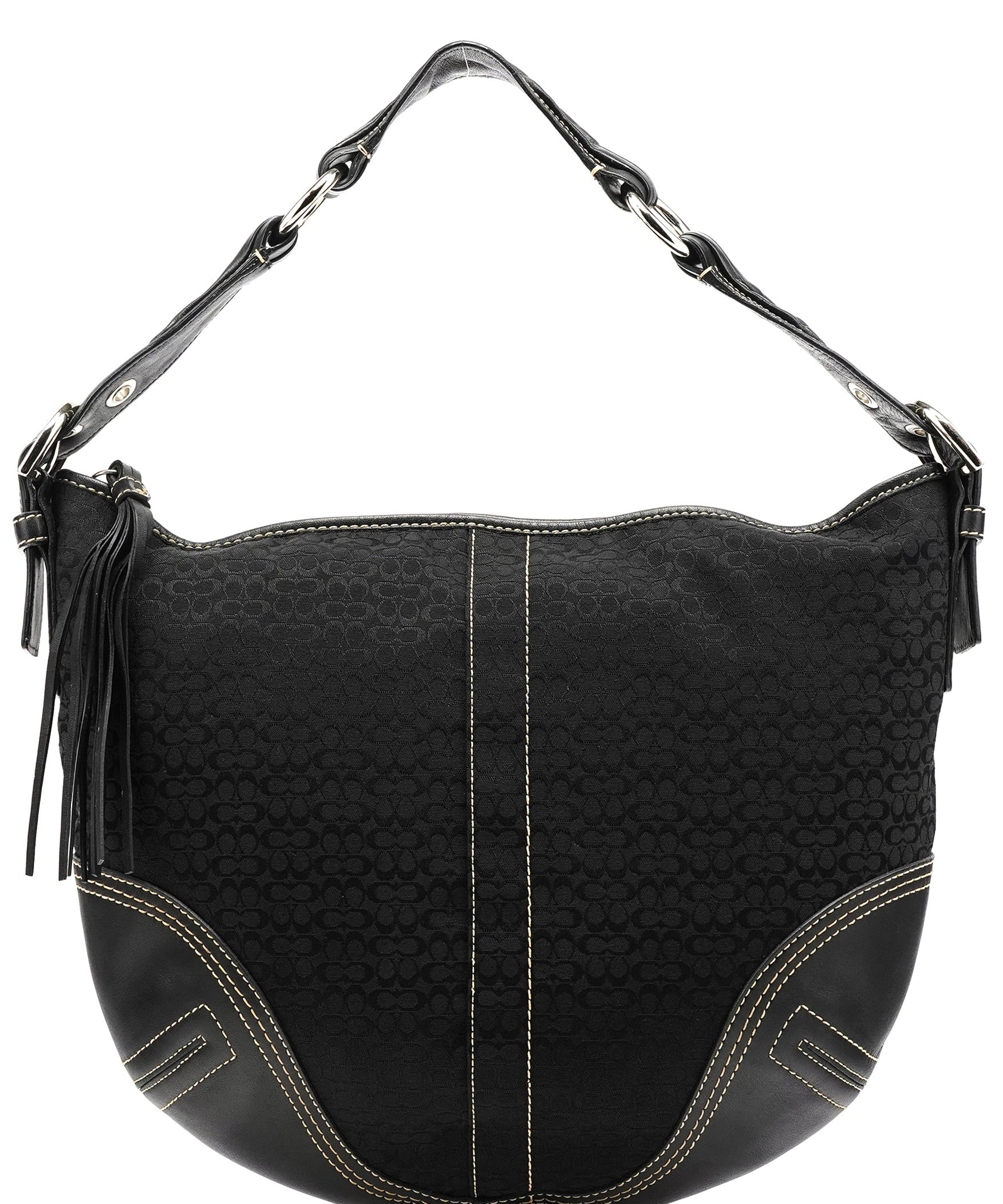 Coach 2158 Black Signature Soho Shoulder Bag