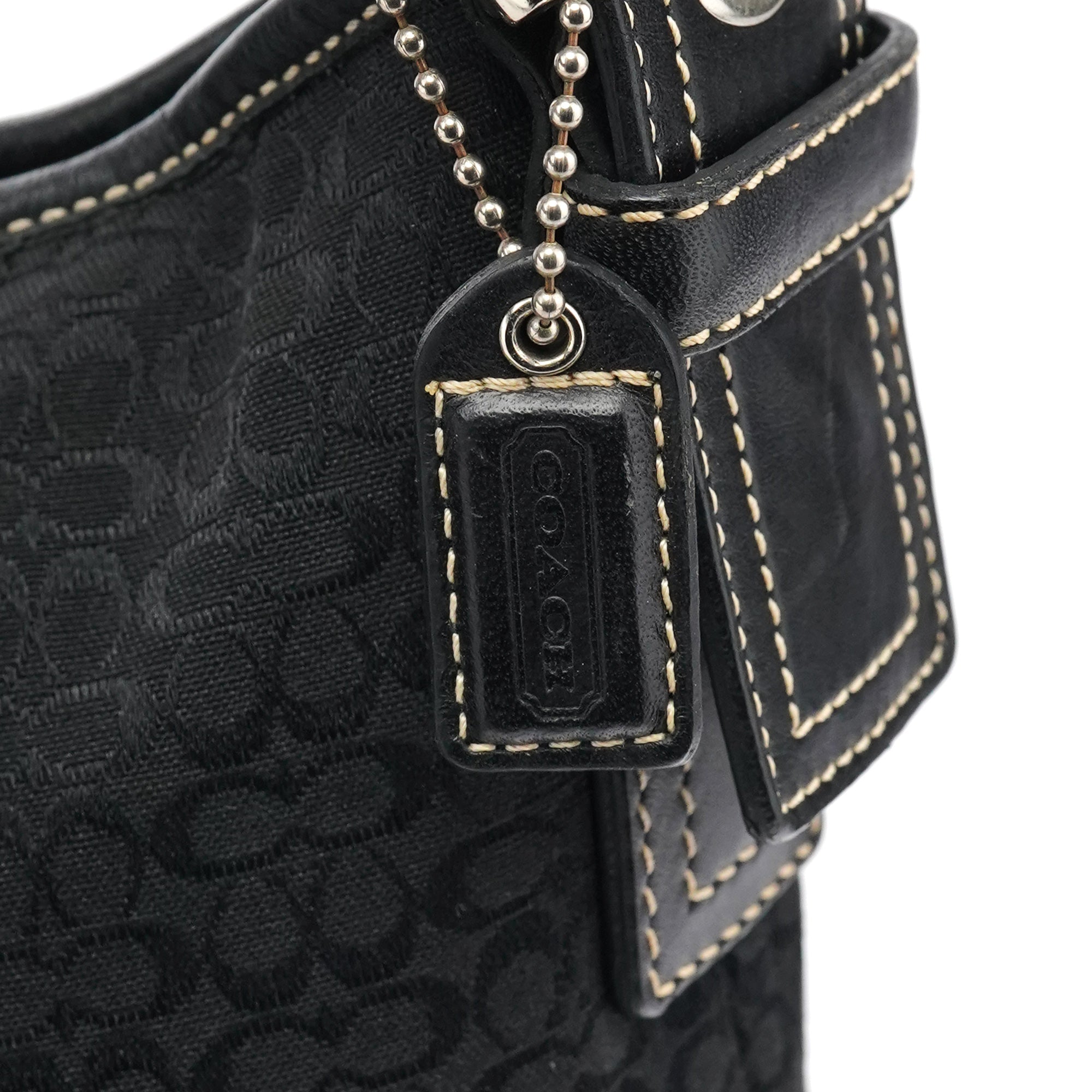 Coach 2158 Sac porté épaule Soho en toile Signature noire
