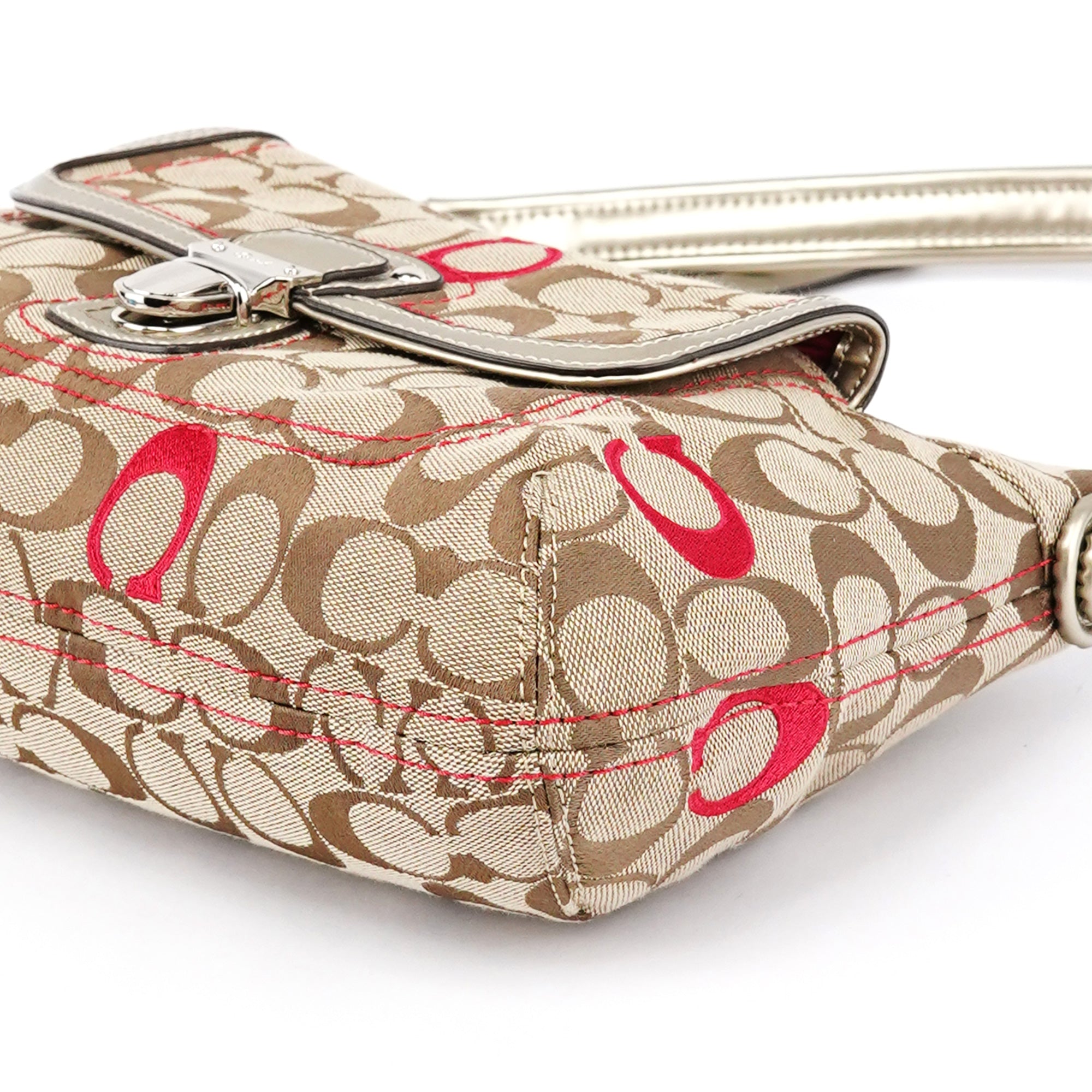Coach 21623 Beige Silver Soho 2-Way Bag