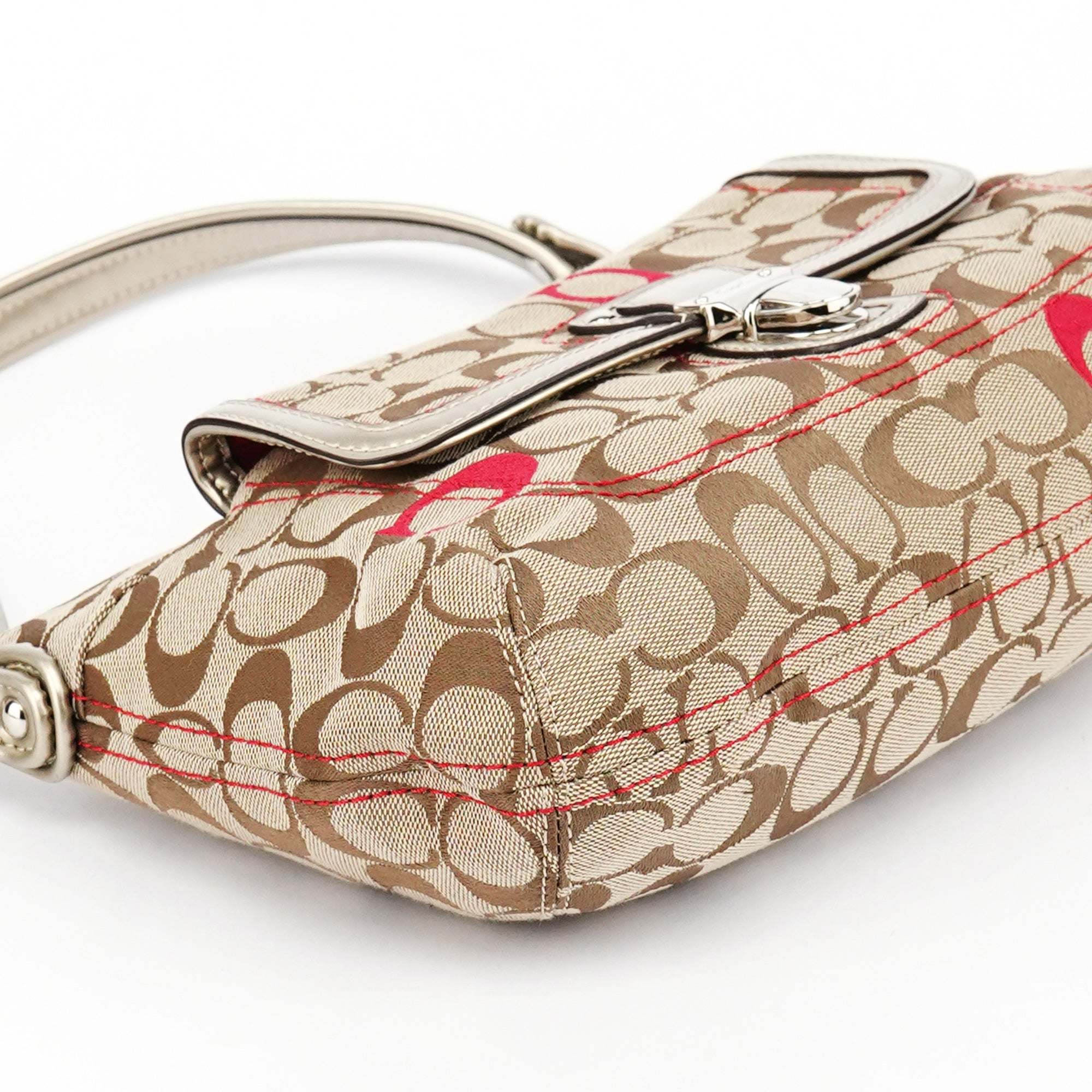 Coach 21623 Beige Silver Soho 2-Way Bag