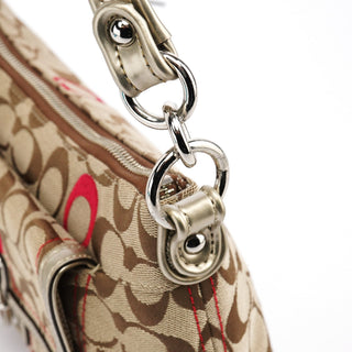 Coach 21623 Beige Silver Soho 2-Way Bag