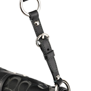 Coach 2175 Black Grey Signature Soho Shoulder Bag