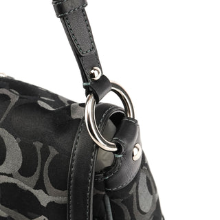 Coach 2175 Black Grey Signature Soho Shoulder Bag