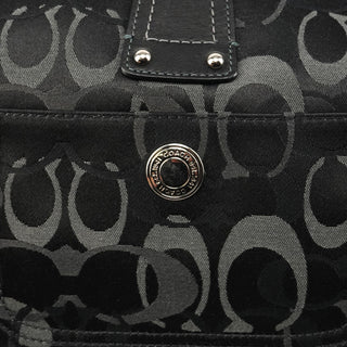 Coach 2175 Black Grey Signature Soho Shoulder Bag