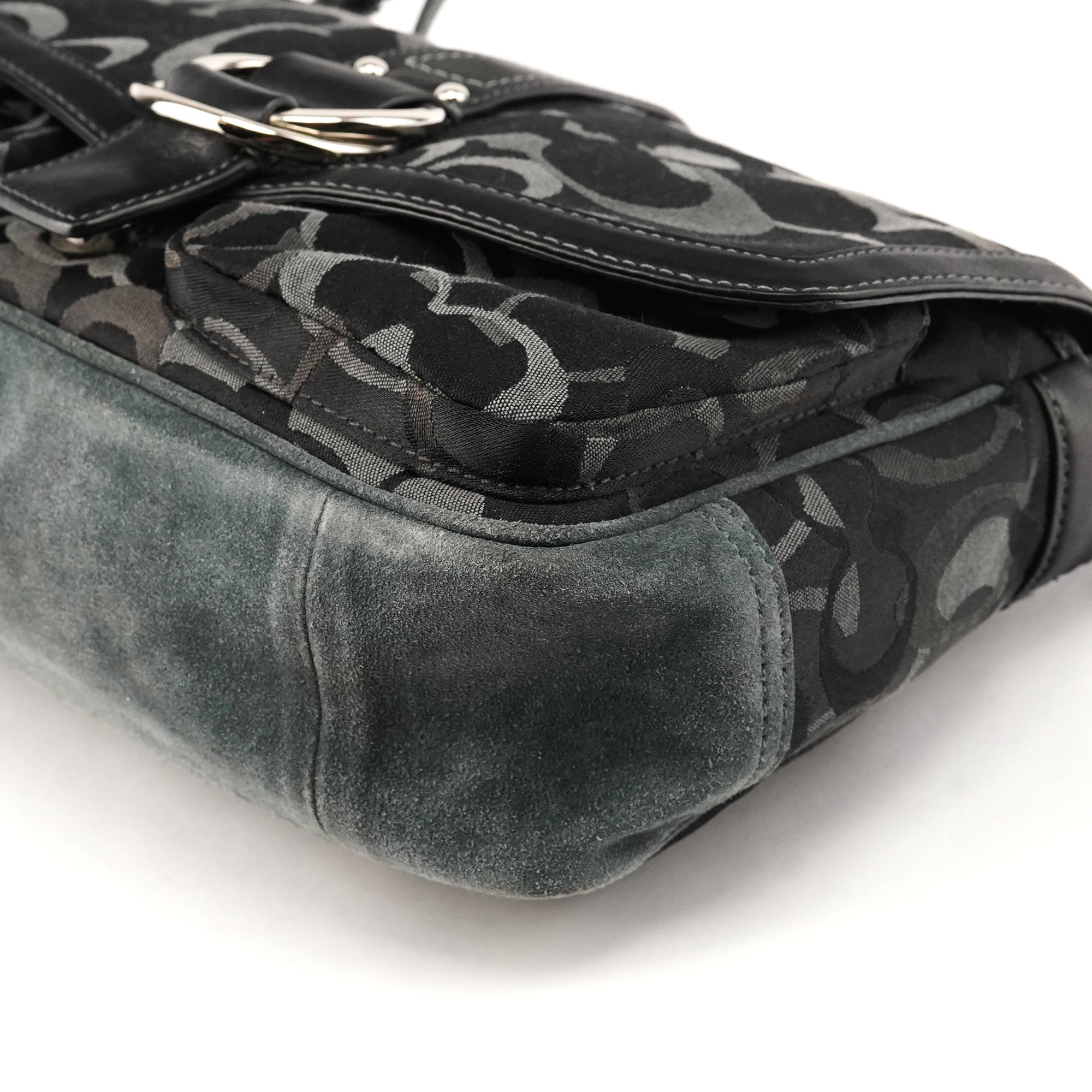 Coach 2175 Black Grey Signature Soho Shoulder Bag