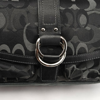 Coach 2175 Black Grey Signature Soho Shoulder Bag
