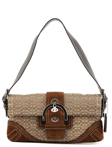 Coach 3628 Beige Brown Soho Shoulder Bag