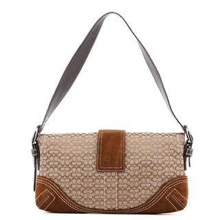 Coach 3628 Beige Brown Soho Shoulder Bag