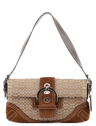 Coach 3628 Beige Brown Soho Shoulder Bag