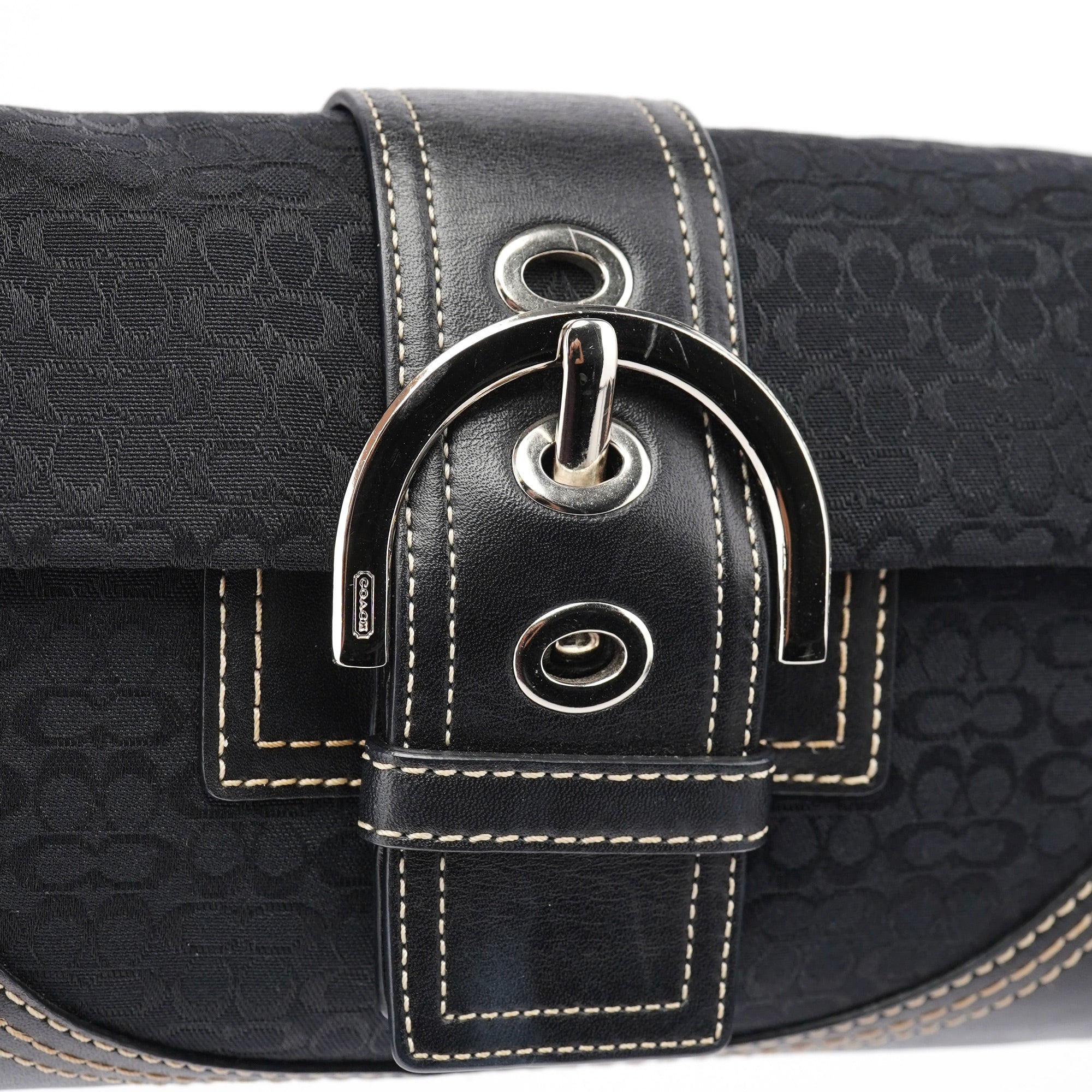 Coach 3628 Soho Schultertasche aus schwarzem Leder