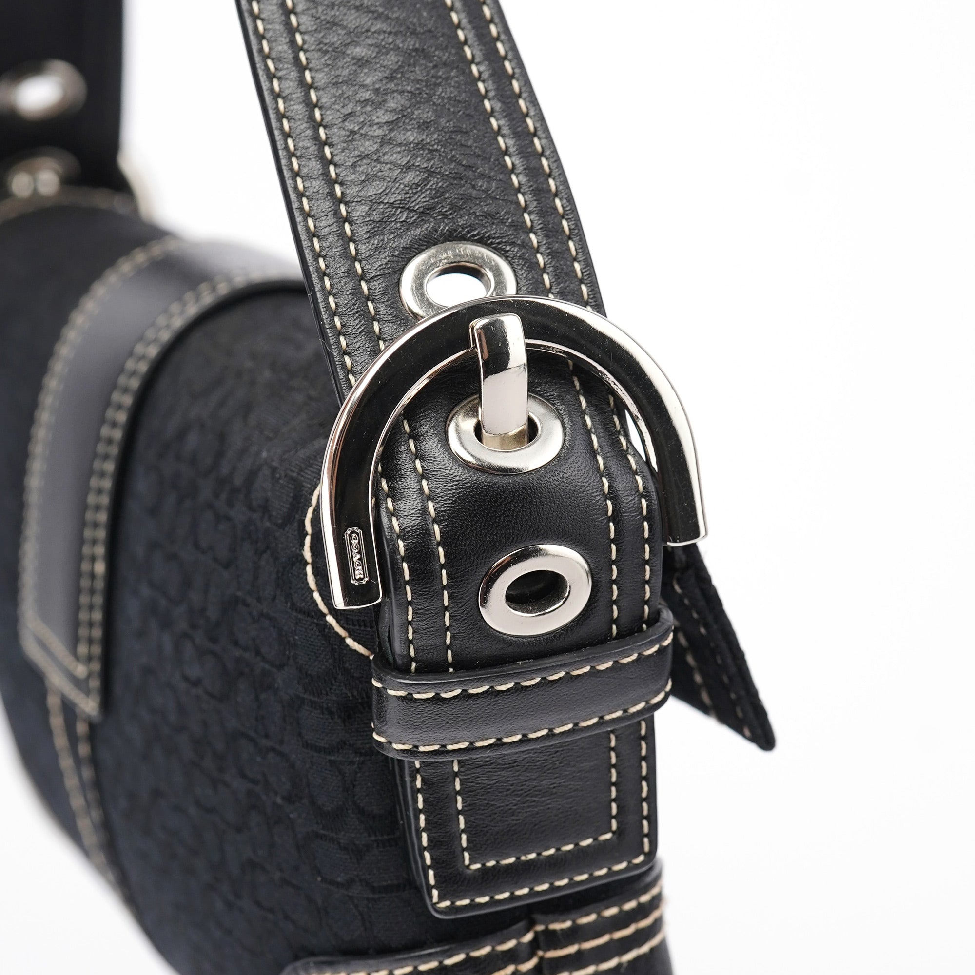 Coach 3628 Soho Schultertasche aus schwarzem Leder