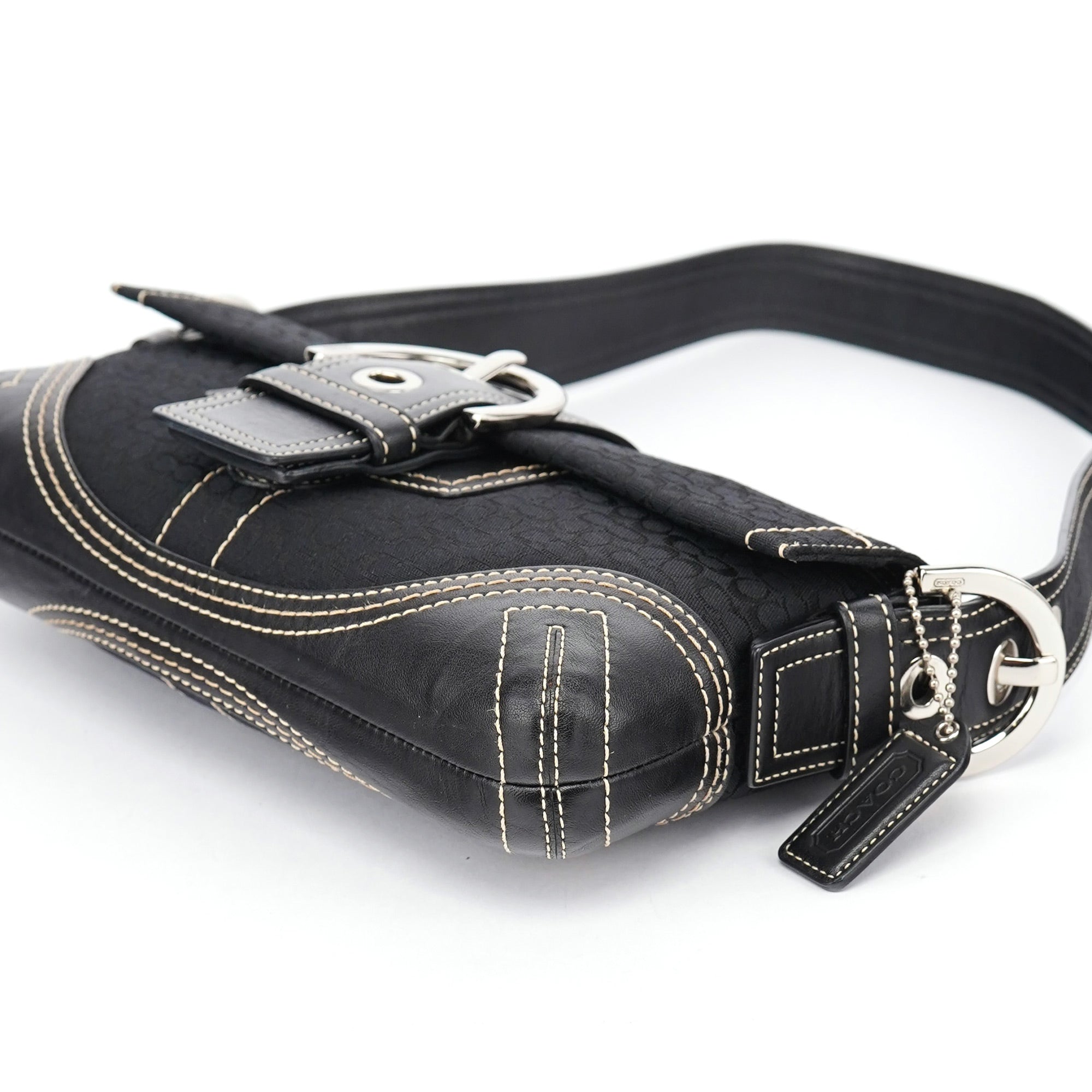 Coach 3628 Soho Schultertasche aus schwarzem Leder