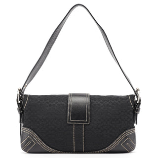 Coach 3628 Black Leather Soho Shoulder Bag